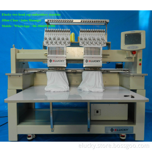 Elucky Two Head Flat Embroidery Machine for Sale